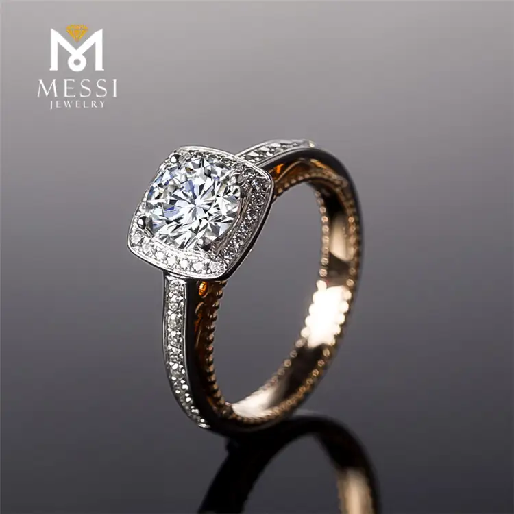 Custom rose gold moissanite band rings manufacturing Manufacturer | Messi Jewelry 5