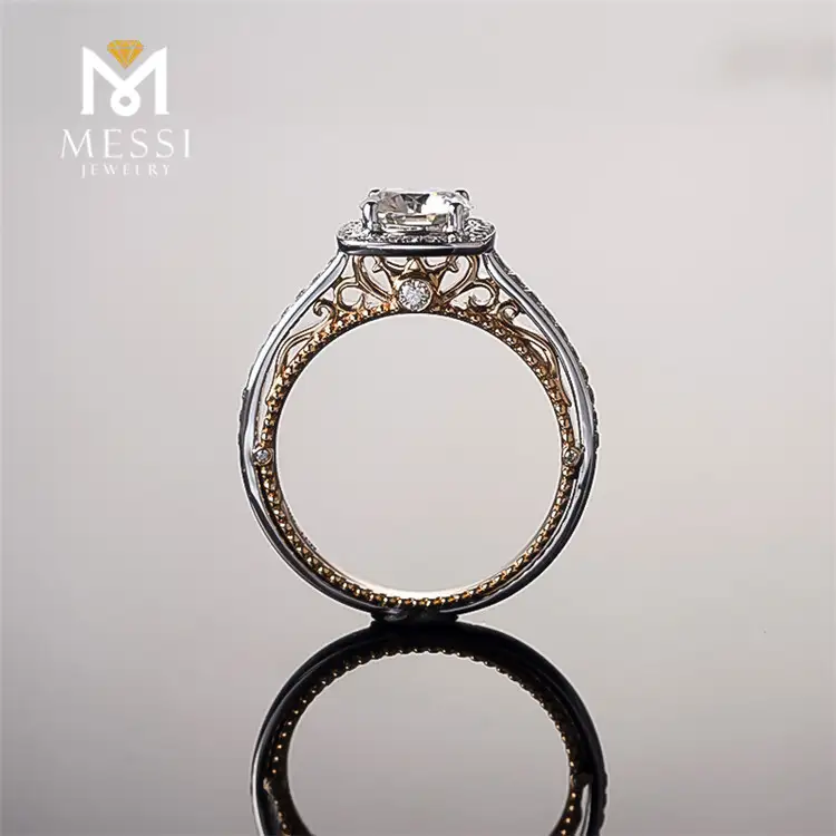 Custom rose gold moissanite band rings manufacturing Manufacturer | Messi Jewelry 6