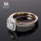 Custom rose gold moissanite band rings manufacturing Manufacturer | Messi Jewelry 7