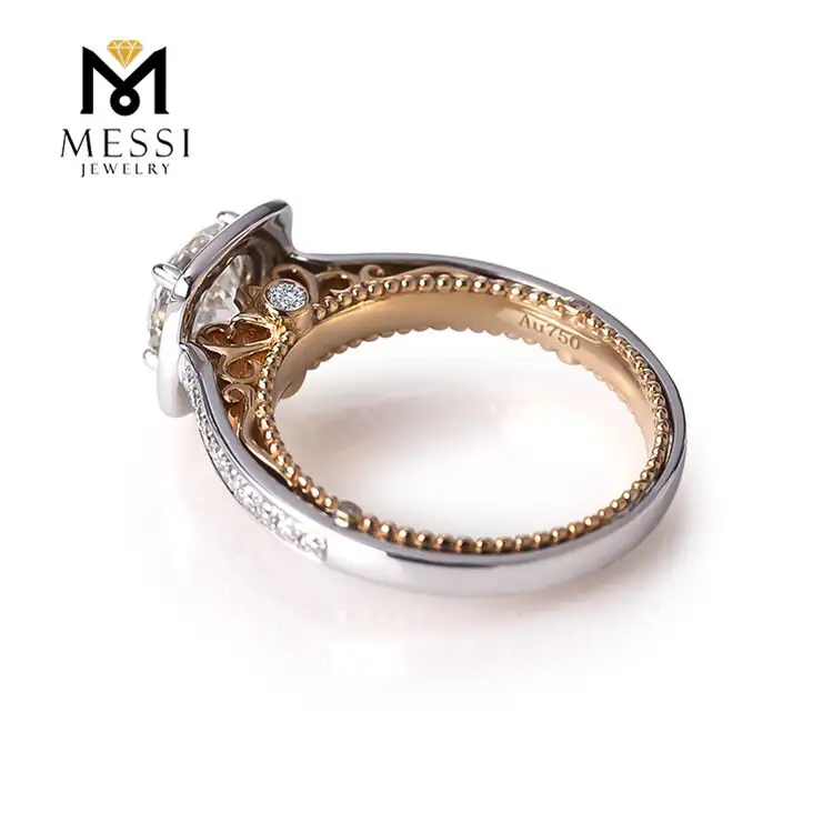 Custom rose gold moissanite band rings manufacturing Manufacturer | Messi Jewelry 4