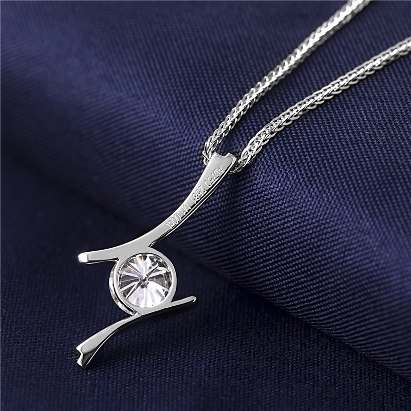 Messi Jewelry - Messi Jewelry MS -206 AU750 18K 14K Colar de ouro branco1.0Carat CVD Colar de colar de diamante adulto de laboratório 11