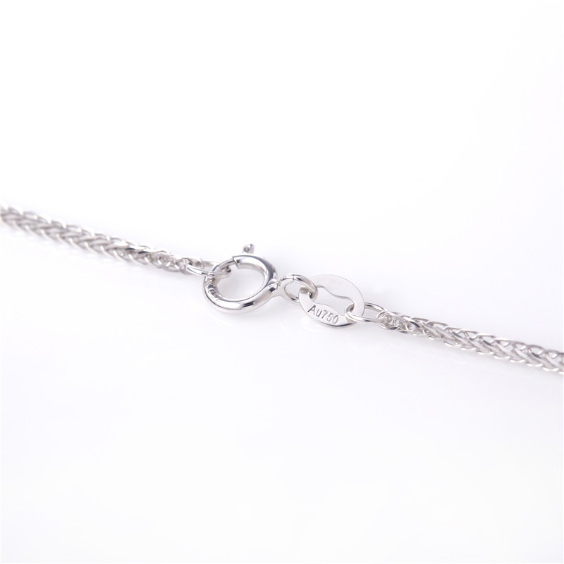 Messi Jewelry - Messi Jewelry MS -206 AU750 18K 14K Colar de ouro branco1.0Carat CVD Colar de colar de diamante adulto de laboratório 12