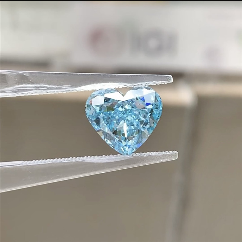 heart blue lab diamond