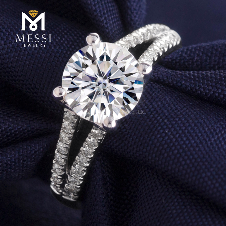 Messi Alahas - Messi Alahas moissanite engagement rings 1.5ct puti nga bulawan nga disenyo sa fashion alang sa mga babaye moissanite singsing Singsing 12