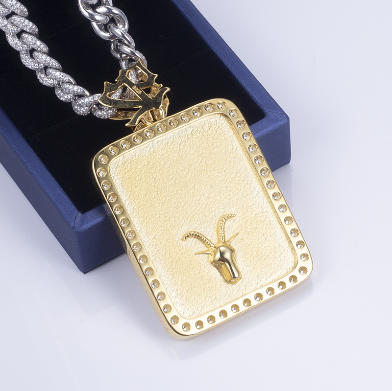 Messi Alahas - Hip hop N Letter 925 sterling silver moissanite pendant para sa lalaki Moissante Pendant 10