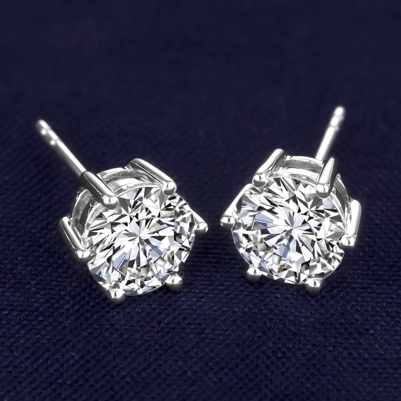Messi Jewelry - Messi Jewelry MS-283 cheap price China manufacturer jewelry woman gift 18k 14k white gold diamond stud earrings Moissanite Gold Jewelry 10
