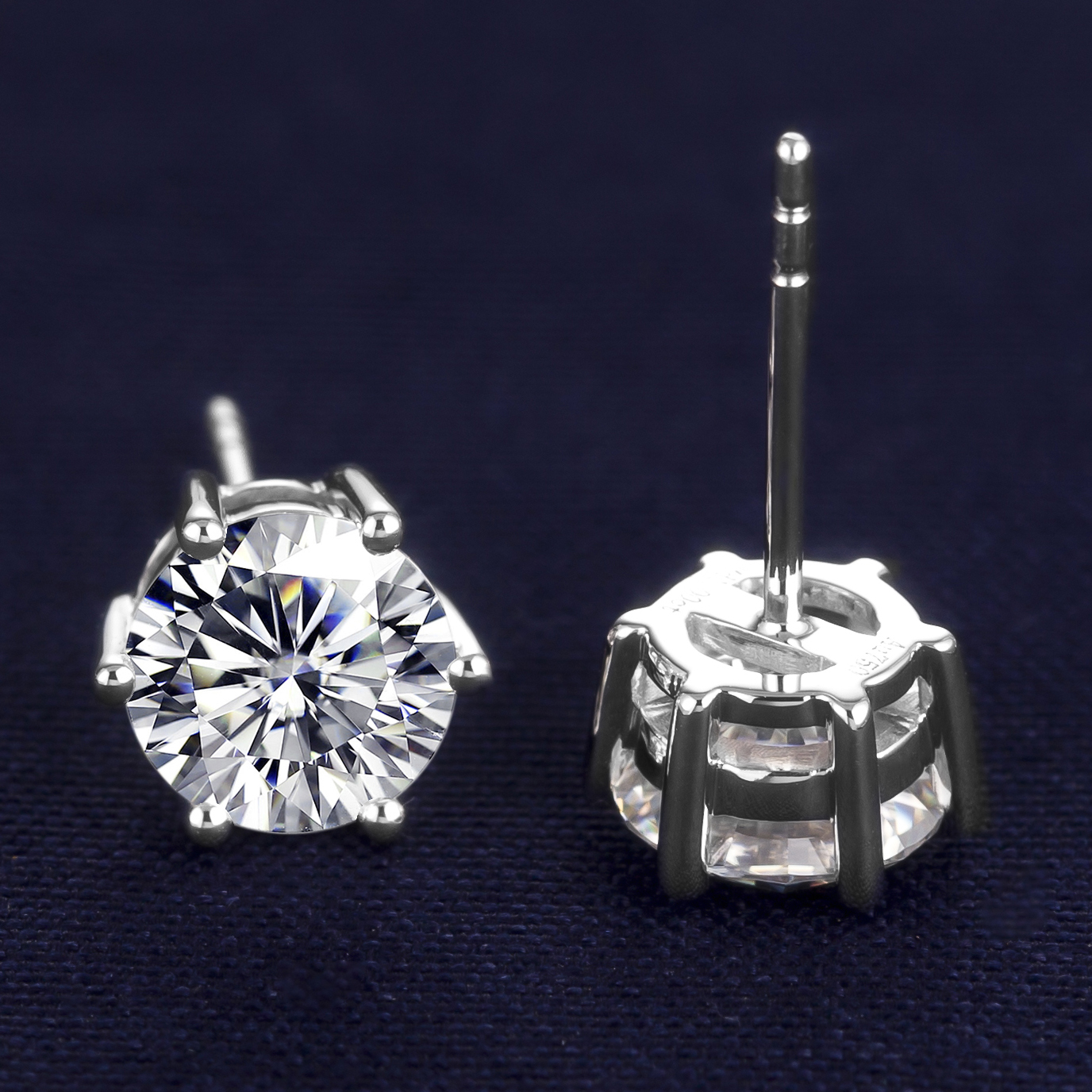Messi Jewelry - Messi Jewelry MS-283 cheap price China manufacturer jewelry woman gift 18k 14k white gold diamond stud earrings Moissanite Gold Jewelry 8
