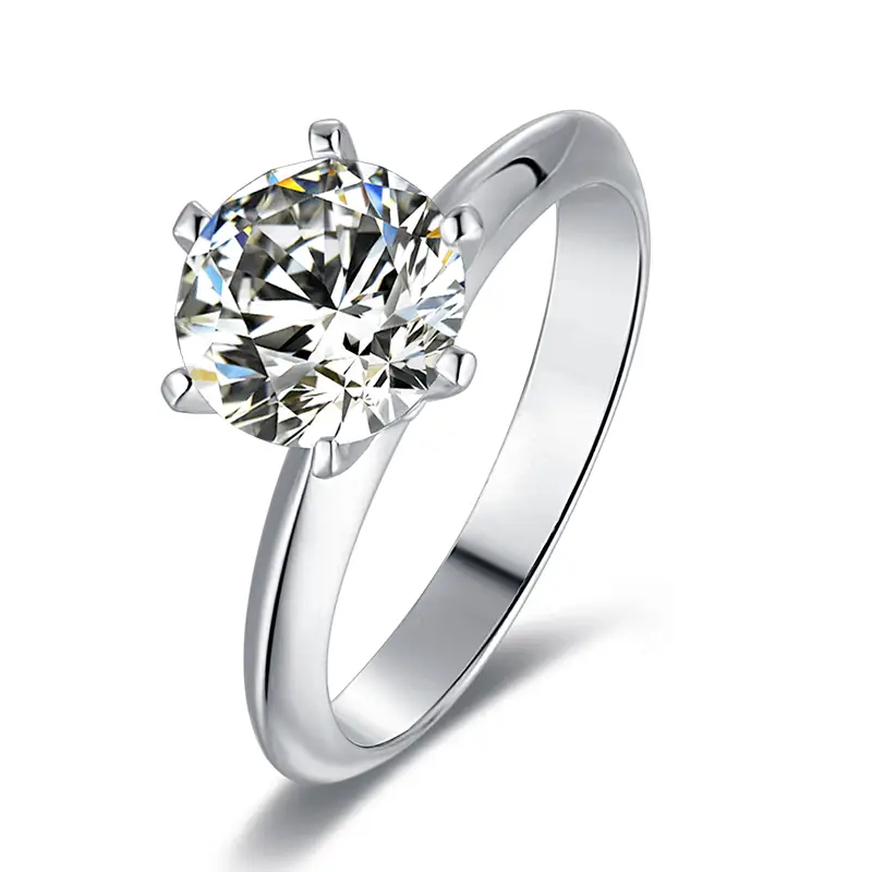 M03H T SEI CLAW 2,0 Carats1ct Anello solitario in oro in oro moissanite 925 1