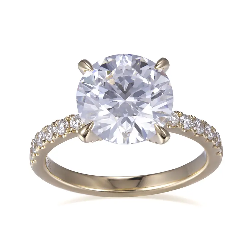 Gioielli Messi - Messi Jewelry MSR -544 Anelli Gold 18K VVS1 DEF Engagement Wedding for Women Round Lab Diamond Lab Diamond Jewelry 1