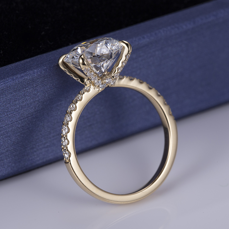 Messi Alahas - Messi Alahas MSR-544 Singsing Bulawan 18k VVS1 DEF Engagement Kasal para sa Babaye Round Lab Diamond Lab Diamond Alahas 11