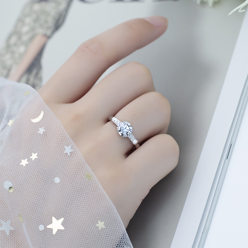 메시 보석류 -Messi Jewelry MSR -524 PT950 약혼 웨딩 여성 HPHT CVD 실험실 다이아몬드 링 실험실 다이아몬드 보석 12