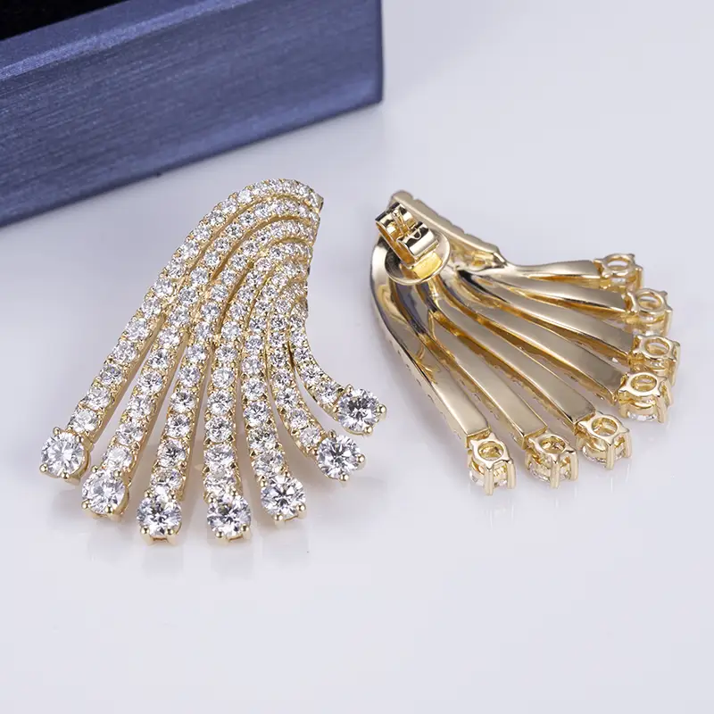 Messi Jewelry | Durable synthetic diamond earrings customized 5