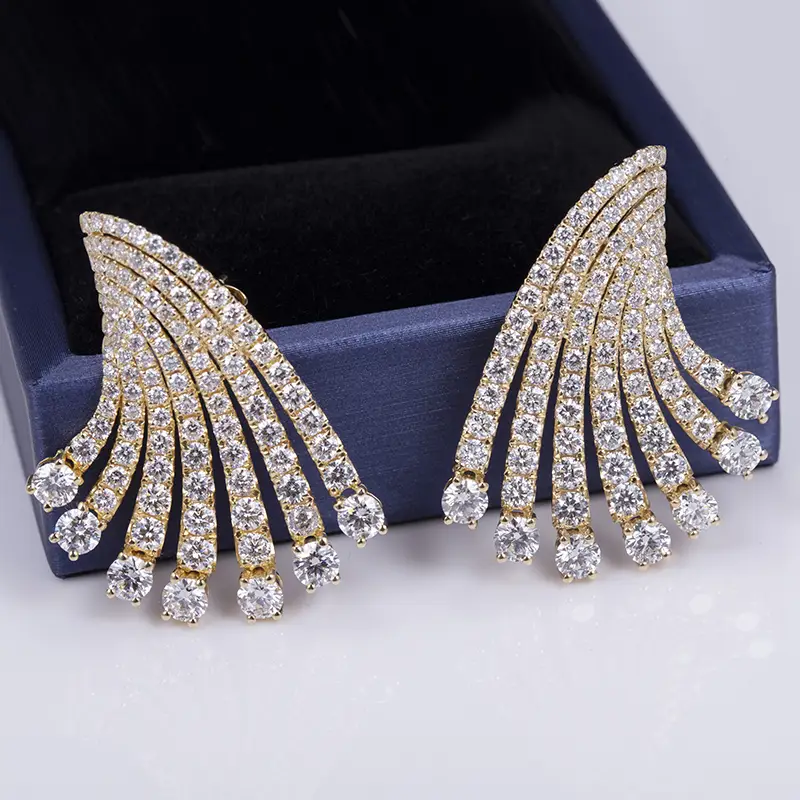 Messi Jewelry | Durable synthetic diamond earrings customized 7