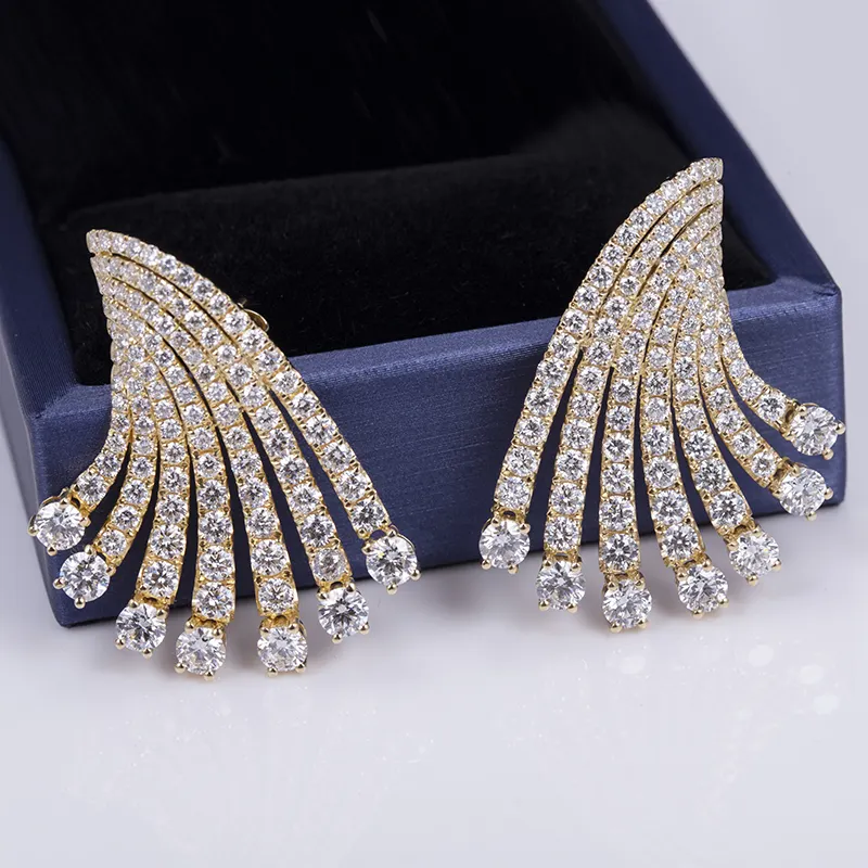 Messi Jewelry | Durable synthetic diamond earrings customized 7