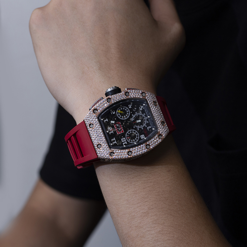 Messi Alahas - Custom Hip Hop Moissanite Diamond Mechanical Watch Moissanite Watch 16