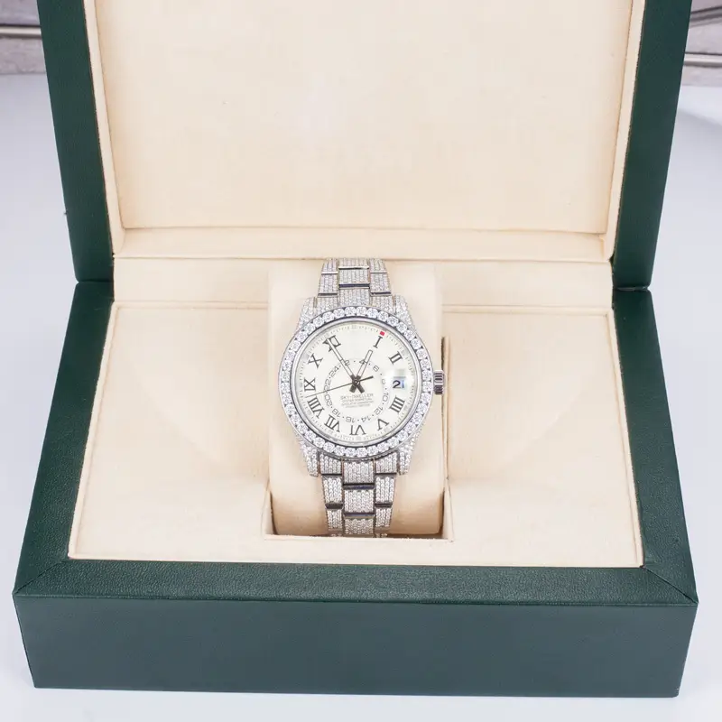 Custom Moissanite Diamond Watch - Luxury Hip Hop Men's Iced Out Design 5