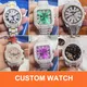 Orologio da diamante Moissanite personalizzato - Design ghiacciato da uomini hip hop di lusso 6