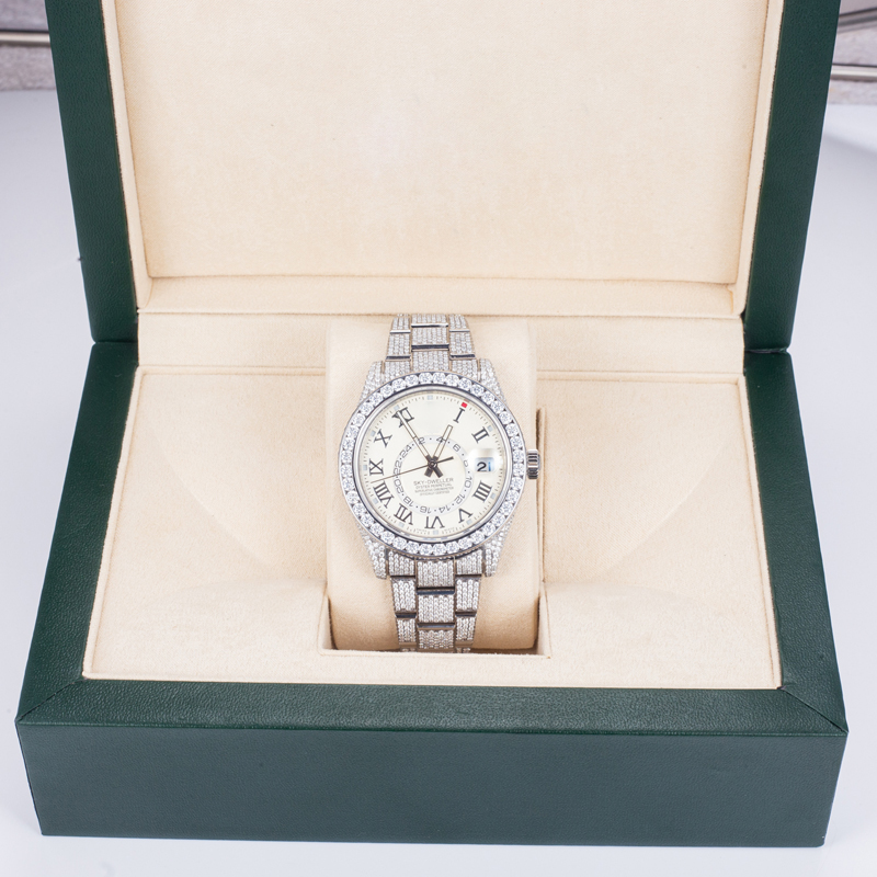 Messi Jewelry - Luxury Hip Hop Mens Lab Moissanite Diamond Watch Iced Out VVS Custom Moissanite Watch Moissanite Watch 18