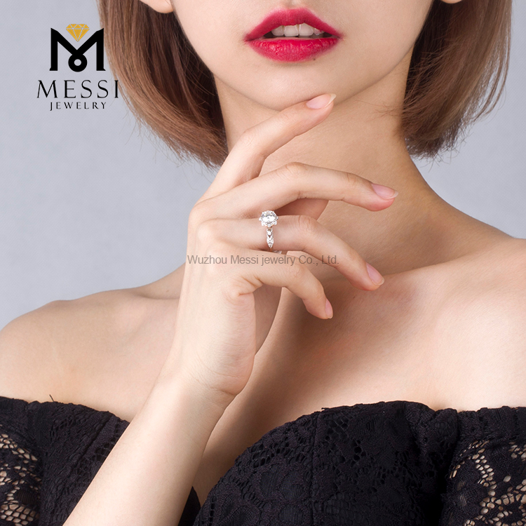 Messi Jewelry - Messi Jewelry engagement ring 1.0ct 18K White&Yellow Gold moissanite rings for girl Rings 14
