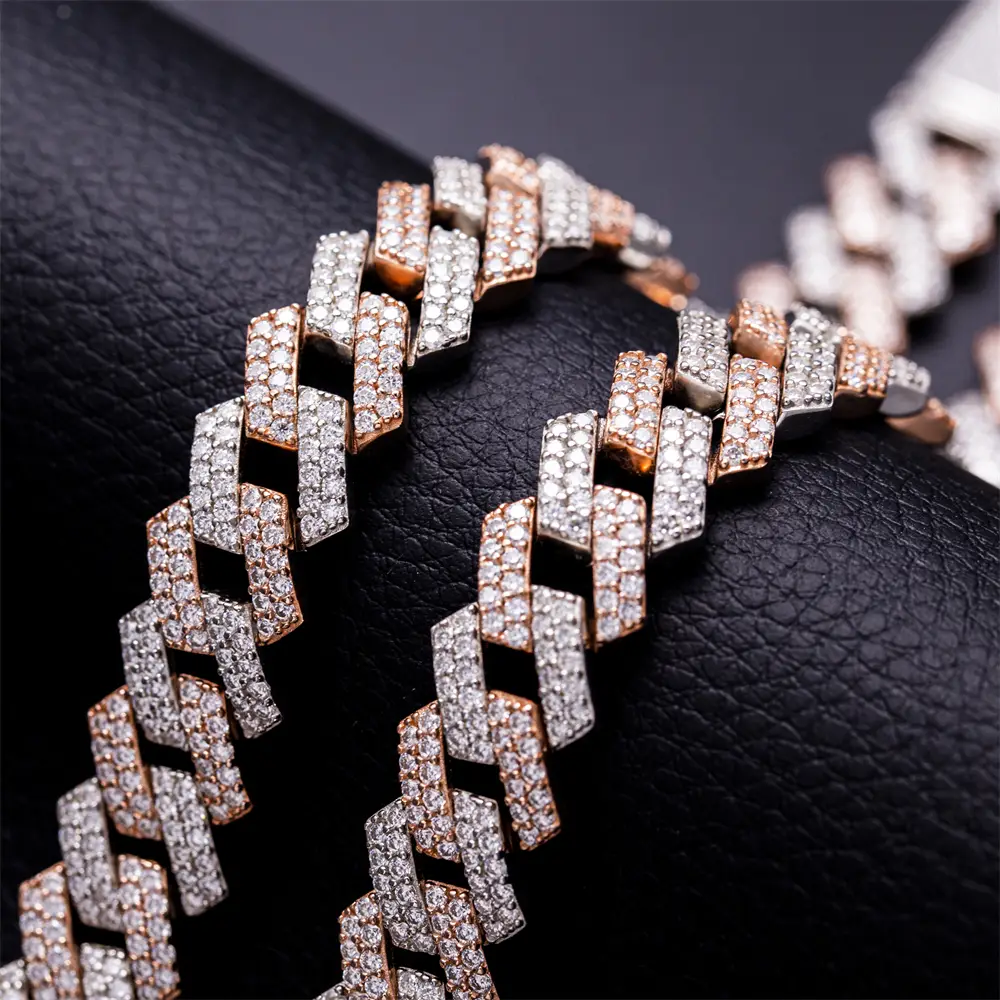 Hip hop Jewelry Moissanite Cuban Link Chain - High Quality Manufacturing Material 3