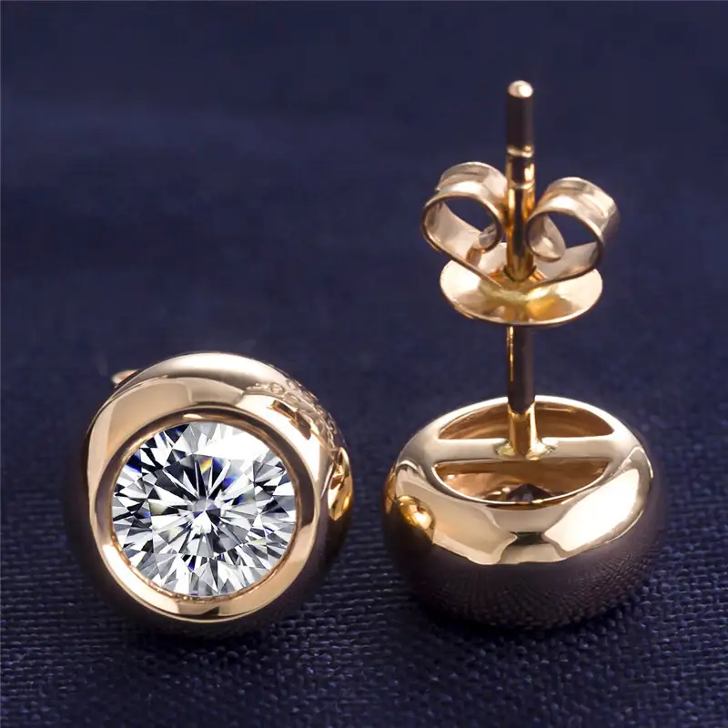 14K Moissanite Earrings - High Quality Rose Gold Jewelry 5