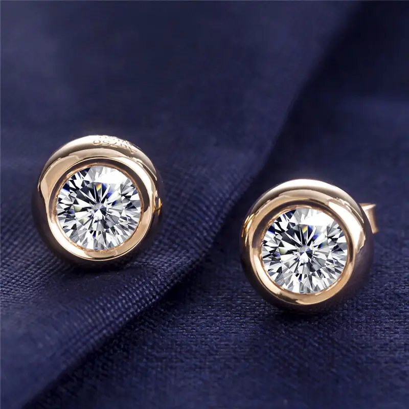 14K Moissanite Earrings - High Quality Rose Gold Jewelry 4