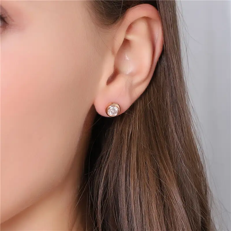 14K Moissanite Earrings - High Quality Rose Gold Jewelry 7