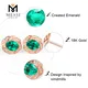 Messi Jewelry Oval Emerald Stud Earrings - Gemstone Earrings 4