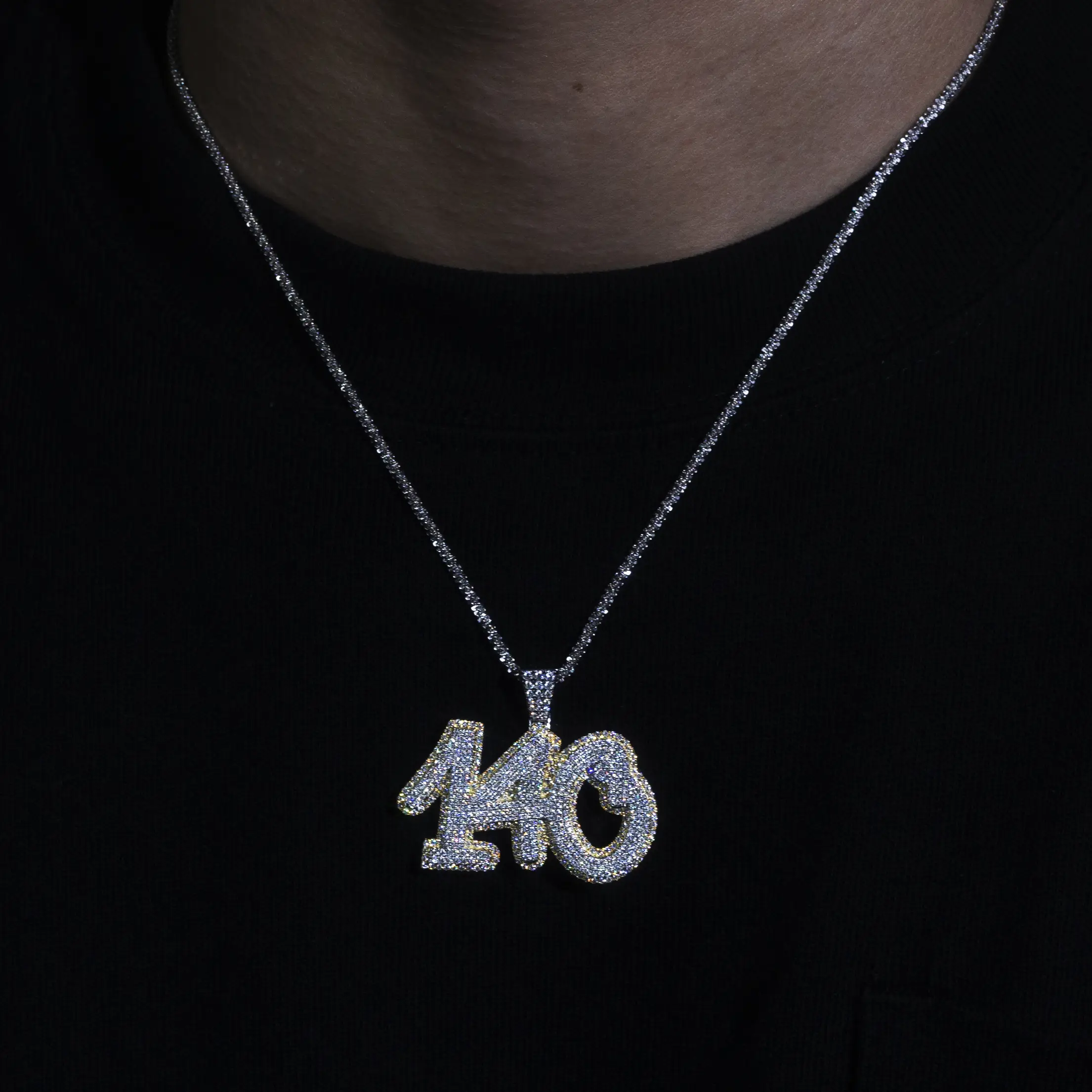 Gioielli Messi - Nome dei gioielli Messi Hiphop 925 Sliver a pendente personalizzato Moissanite DEF Color VVS Ciondo1 1