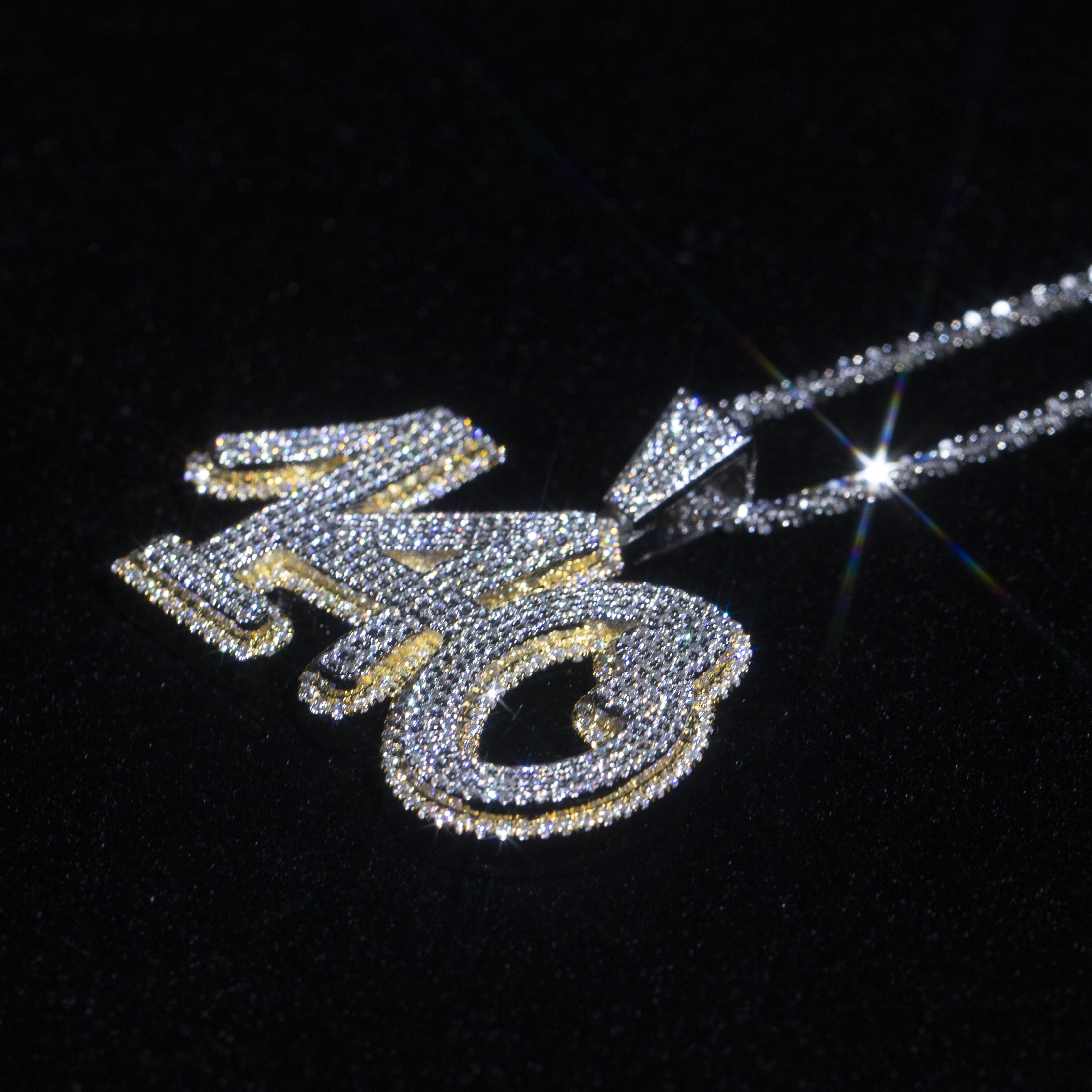 Messi Alahas - Messi Alahas ngalan hiphop 925sliver pendant customized moissanite DEF color VVS pendant Moissante Pendant1 10