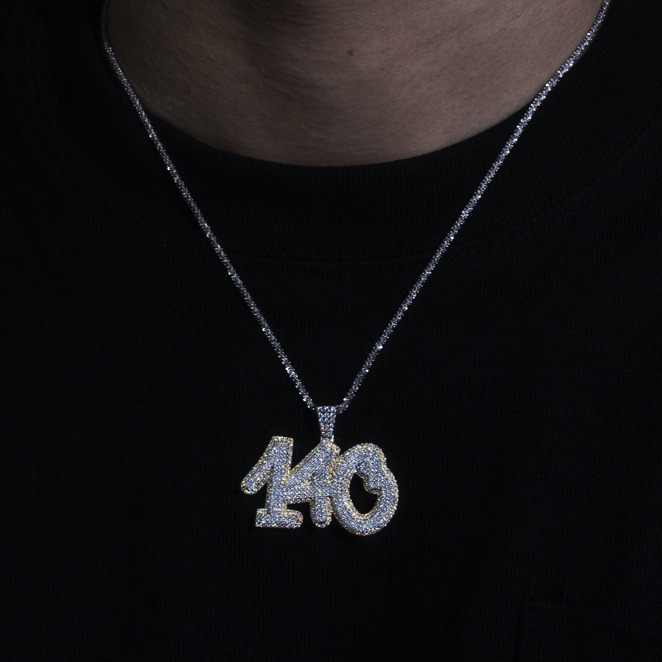 Messi Alahas - Messi Alahas ngalan hiphop 925sliver pendant customized moissanite DEF color VVS pendant Moissante Pendant1 8