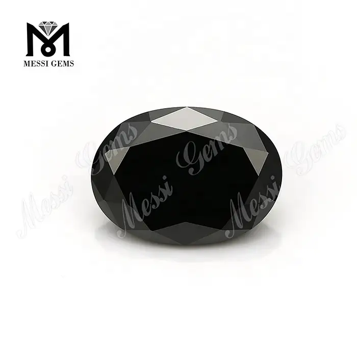 Gioielli Messi - Messi gioielli ovali ovale Moissanite nera 8x10 mm sciolte pietre di moissanite gemme di fabbrica in stock oval 1