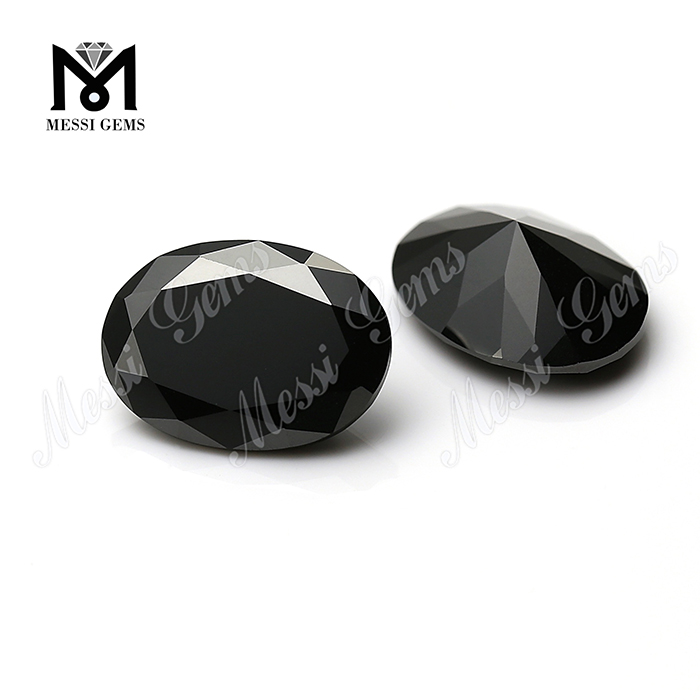 Messi Jewelry - Messi Jewelry oval shape black moissanite 8x10mm loose moissanite stones factory price gems in stock Oval 12