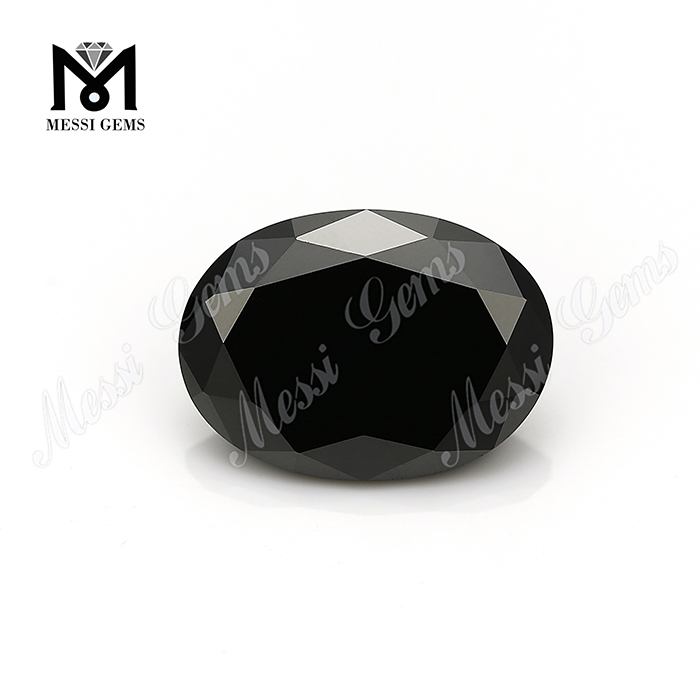 Messi Jewelry - Messi Jewelry oval shape black moissanite 8x10mm loose moissanite stones factory price gems in stock Oval 8