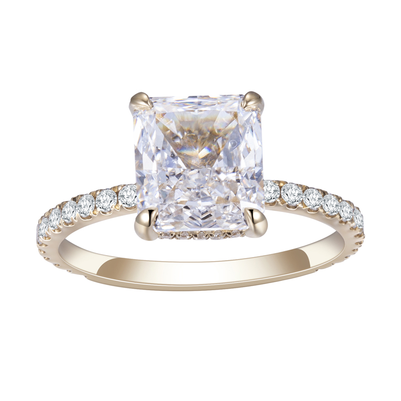 Messi Jewelry - Messi Jewelry 2.53Ct D VVS2 Yellow gold Ring 14K 18K Engagement Wedding Ring women jewelry Moissanite Gold Jewelry 9