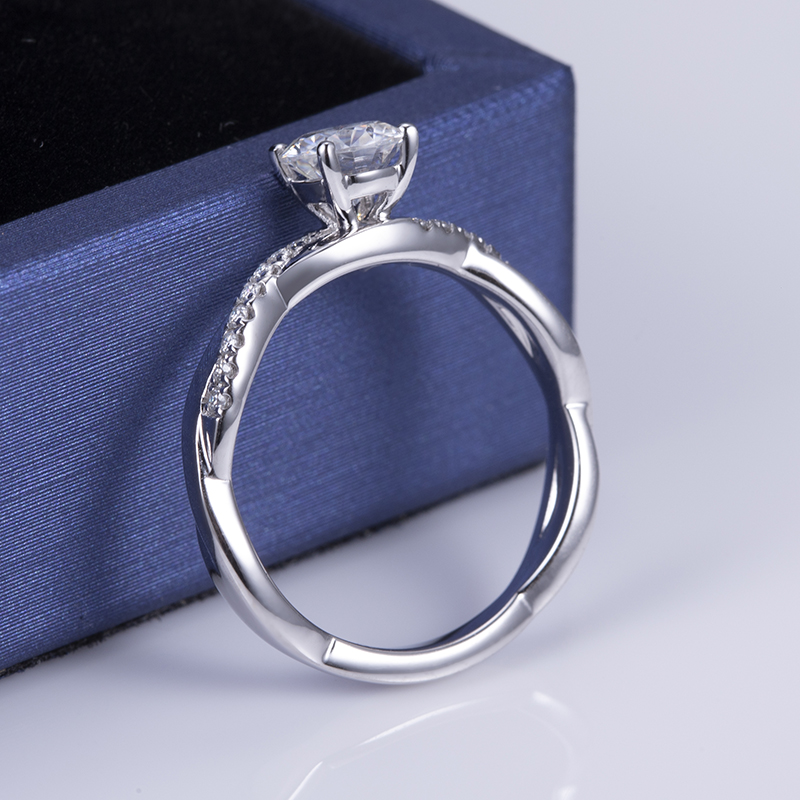 Messi Jewelry - MS-491 14k Gold Customized Women Jewelry 5.2mm Moissanite Ring Moissanite Gold Jewelry 13