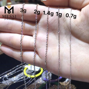메시 보석류 - 메시 보석 18k 흰색/ 노란색/ 로즈 골드 체인 o 여성용 목걸이 체인 간단한 디자인 골드 체인 사용자 정의 보석 8