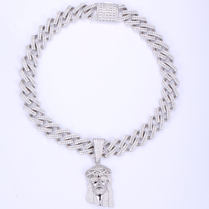 Messi Jewelry - Customize jewelry 925 silver moissanite diamond Jesus pendant Moissante Pendant 8