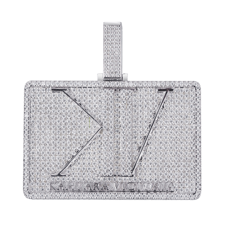 Messi Alahas - Messi Alahas Round Melee Moissanite 925sliver Pendant puti nga bulawan nga plated moissanite Pendant Necklace Alahas Moissante Pendant 8