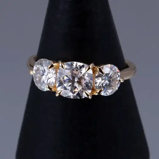 MSR-824 Cuscino 18K Cuscinetto Moissanite Diamond-Messi Gioielli 1