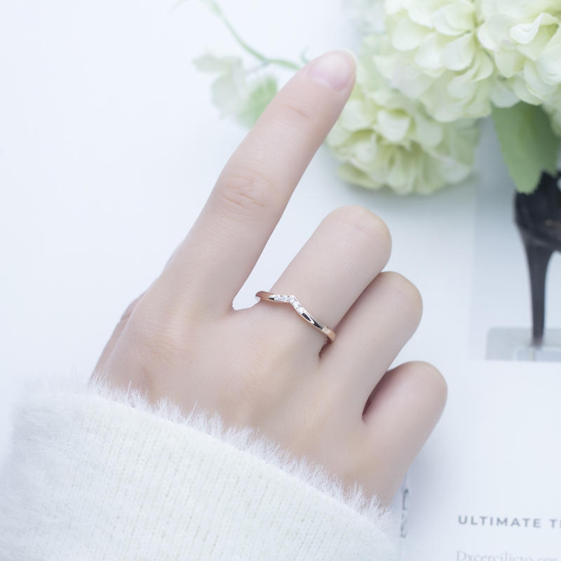 Barang Kemas Messi - Barang Kemas Messi MSR-660 18k Rose Gold 1.5mm E RD Moissanite Cincin Borong 11