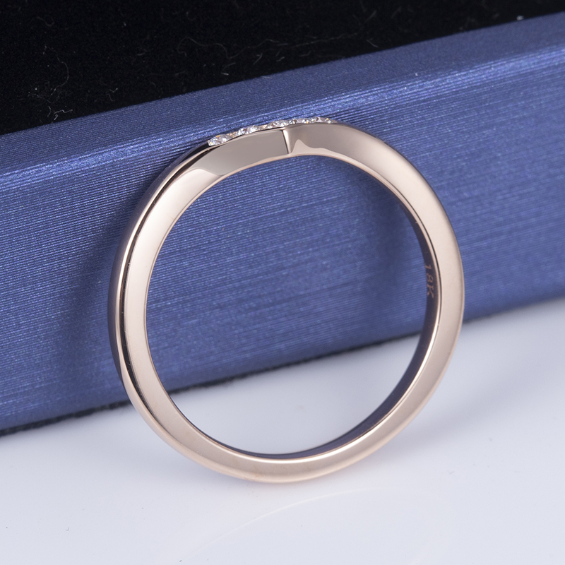 Barang Kemas Messi - Barang Kemas Messi MSR-660 18k Rose Gold 1.5mm E RD Moissanite Cincin Borong 10