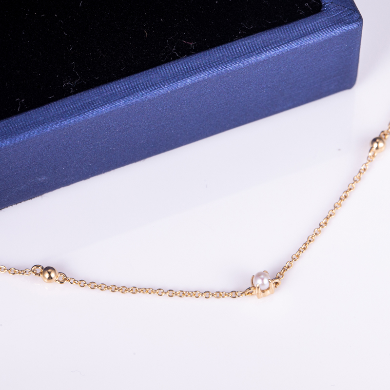 Barang Kemas Messi - Barang Kemas Messi Kalung mutiara emas kuning 18k hadiah elegan untuk wanita Ibu teman wanita Barang Kemas Tersuai 9