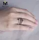 Messi Jewelry Moissanite Wedding Ring Set - 14k Gold Double Engagement 7