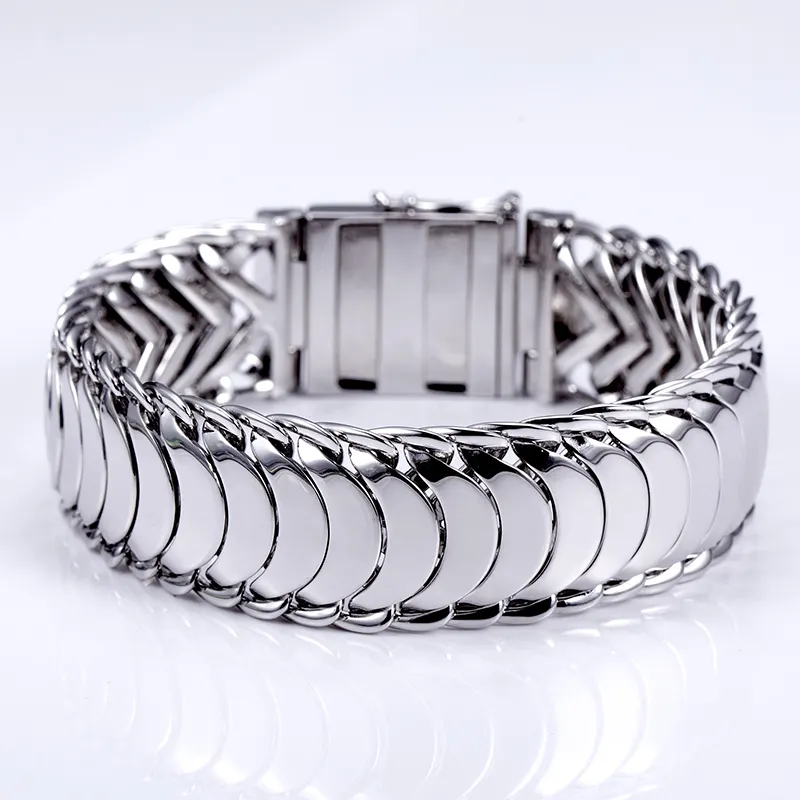 925 Sterling Silver Hiphop Bracelet by Messi Gems - Durable & Stylish 6