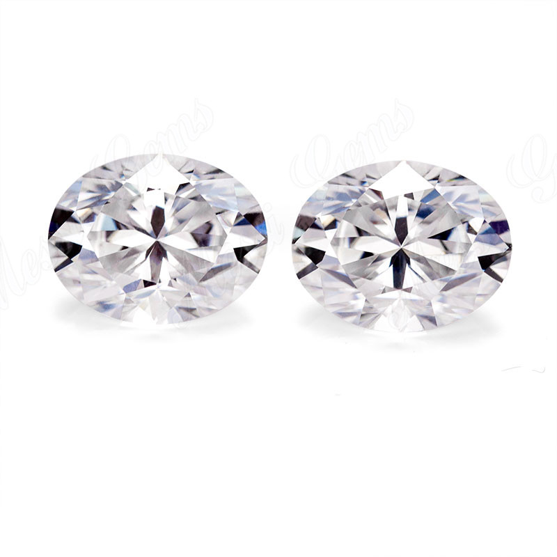 Messi Alahas - Loose Moissanite Gems DEF GRA White Oval Moissanite Stones Oval 10