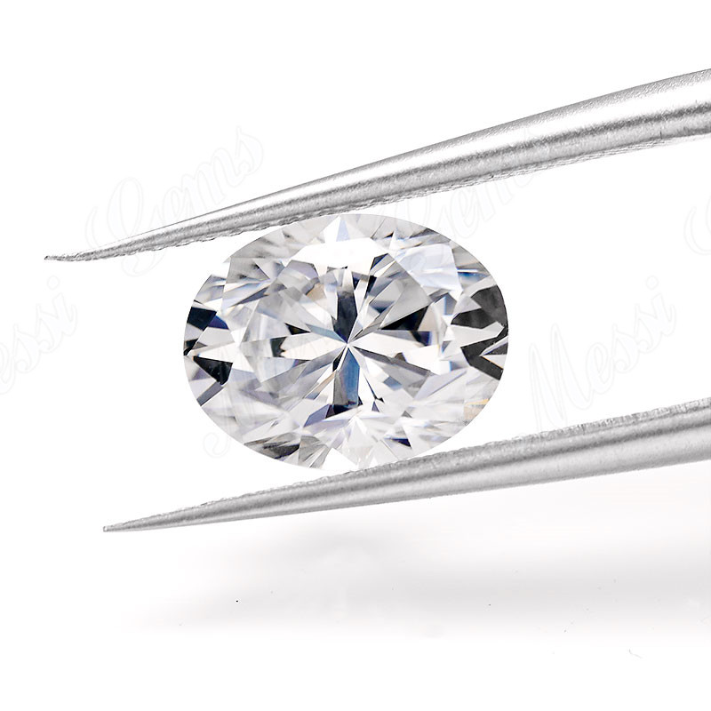 Messi Alahas - Loose Moissanite Gems DEF GRA White Oval Moissanite Stones Oval 9