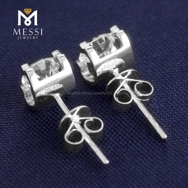 Messi Jewelry | Low-cost moissanite earrings rose gold with good price 7
