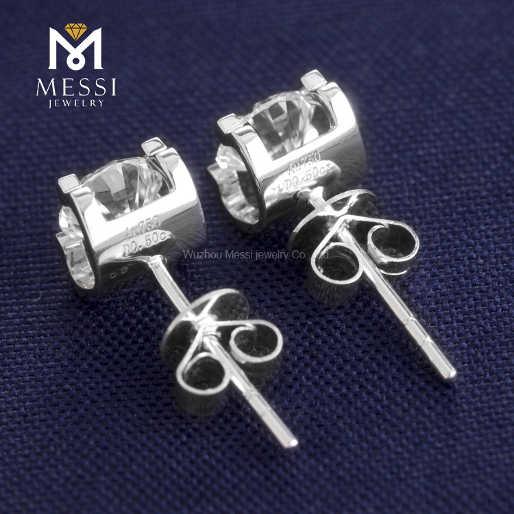 Messi Jewelry | Brincos de moissanita em ouro rosa de baixo custo com bom preço 14