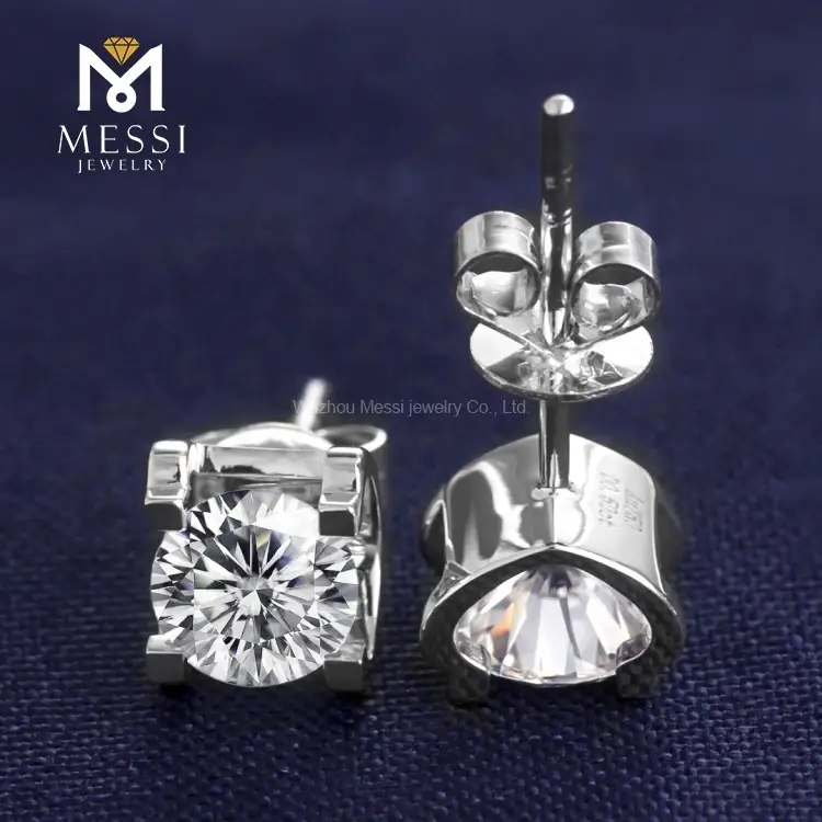 Messi Jewelry | Low-cost moissanite earrings rose gold with good price 6